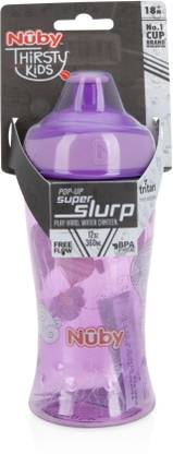 NUBY Pop-up Super Slurp 360ml (Purple Balloon)