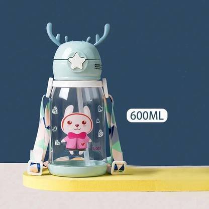 ARNAH TREASURE Kids 650ml Clear Transparent Drinking Plastic Water Bottle Kids Milk Cup