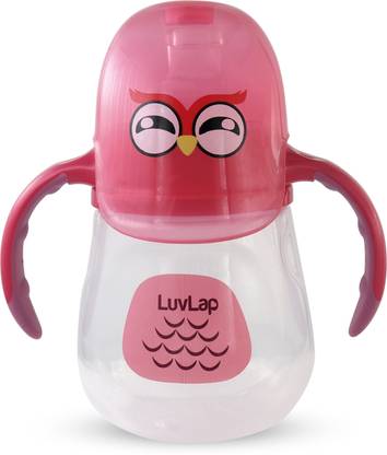 LuvLap Wise Owl Baby Sipper/Sippy Cup 210ml, Anti-Spill Soft Silicone Spout, 6m+,