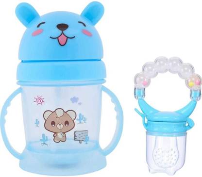 CHILD CHIC Feeding Combo Of 300 ML Sipper & Rattle Fruit Feeder