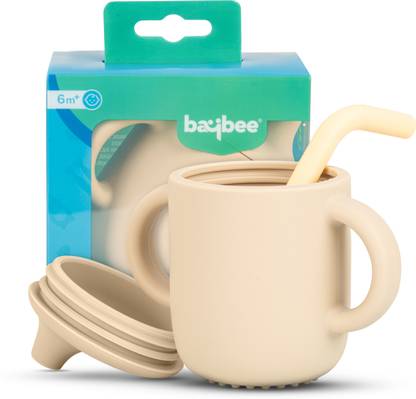 baybee BPA-Free Baby Training Silicone Sippy Cup, Baby Sipper Cup with Straw and Lid