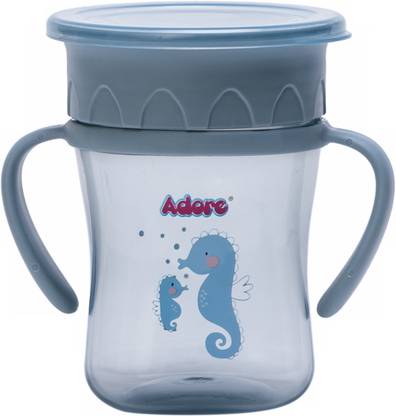 Adore Magic 360 Degree Sipper Cup w Handle & Dust Free Hood- Sip from any side -