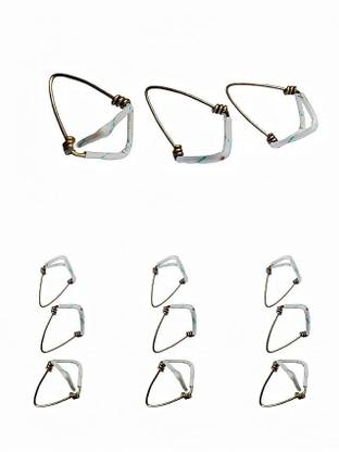 ALLPROTRA 12 PCS PURE BRASS SINGLE WIRE MIJRAB/MEZRAB FOR SITAR ACCESSORIES Sitar Strings