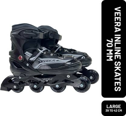 JR CLUB Large Size Adjustable Skates | Unisex Kids | 15 To 18 Years | In-line Skates - Size 6 To 8 UK