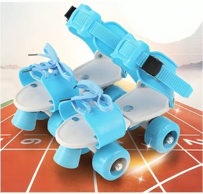 Joyful Junction Roller Skates for Kids Age Group 5-15 Years Adjustable - Quad Roller Skates Quad Roller Skates - Size 18-23 UK