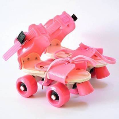 TSNT Adjustable Multi Color Quad Shoe Roller Skates for Boys and Girls, Inline Skating Shoes Suitable for Age Group 5 to 12 Years Quad Roller Skates - Size Free UK
