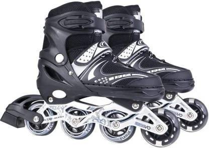 JR CLUB Skating Shoes Premium Quality & Different Size With Light In Wheels Skates In-line Skates - Size 6 - 9 UK