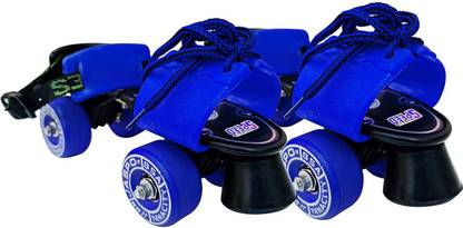 Jaspo REFURBISHED JUNIOR SKATES RUBBER WHEELS Quad Roller Skates - Size Junior 11-13 UK