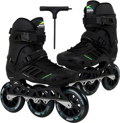 Jaspo Vitesse-110 Inline Shoe Skates 3 Wheels Inline 110mm Roller Skates In-line Skates - Size 4.5-5.5 UK