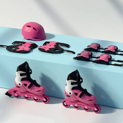 Lifelong Adjustable 3 wheel Inline skates shoes for Boys and Girls Liner Roller Skates In-line Skates - Size 13C- 3.5 UK