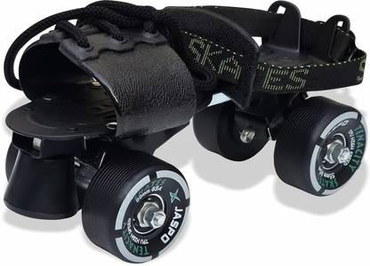 Jaspo Adjustable Roller Skates Suitable for Age Group 6 to 14 Years Quad Roller Skates - Size 6 UK