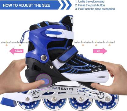 CountryLink Unisex Outdoor Skating Shoes Roller Blades with Led Flash Lights Featuring Wheel In-line Skates - Size Free  UK