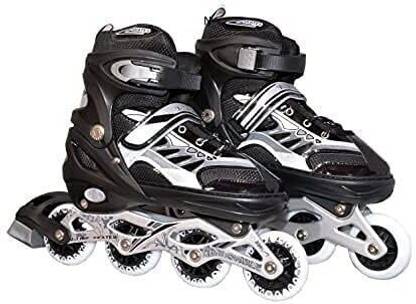 Dhrudeep Adjustable Inline Roller Skates for Boys Kids&Girls In-line Skates - Size 10 UK
