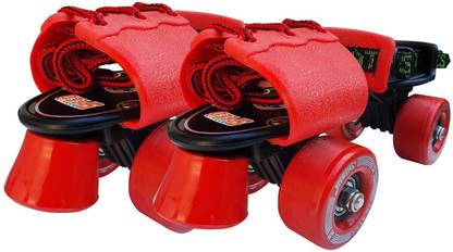 Jaspo Tenacity Adjustable Senior Roller Skates Suitable for Age Group 6 to 14 Years Quad Roller Skates - Size 6 UK