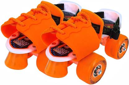 Jaspo Quick Kids Junior Roller Skates - Adjustable Length 18-21 cm Quad Roller Skates - Size 11-13 UK
