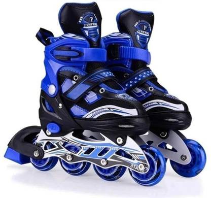 JD ENTERPEISE 4 Wheel Skating Shoes for Boys and Girls Age 7 to 12 Years In-line Skates - Size 6-9 UK