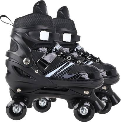 Veryke Unisex Child Roller Skates Shoes with Break(adjestable size) Quad Roller Skates - Size 4 to 12 UK
