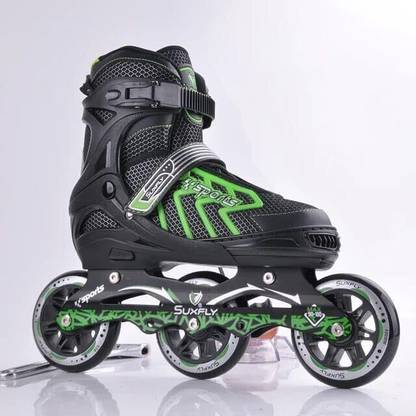 viel spiel 3 Wheel Adjustable with 100 MM PU In-line Skates In-line Skates - Size 6-9 UK