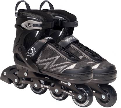 VINEX Superia Inline Skates 4 Wheel Skating Shoes with Adjustable Size for Kids, Youth In-line Skates - Size Large ( 38 to 41) UK