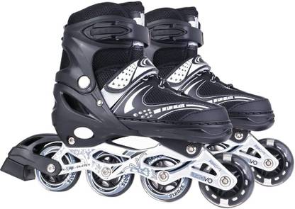 WAKTORO Inline Skates with PU Flashing Wheel Aluminum Body LED Light In-line Skating In-line Skates - Size 6-9 UK