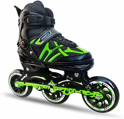 viel spiel 3 Wheel Adjustable with 100 MM PU In-line Skates In-line Skates - Size 3-6 UK