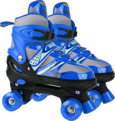Lyrovo Adjustable Quad Roller Skates - Size Small(J11-2) UK