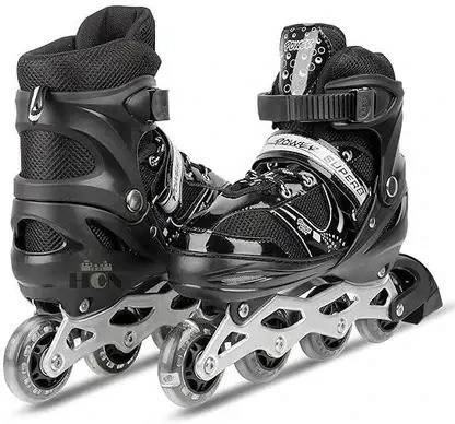 viel spiel High quality in-line have different size with PU LED wheel Shoe Skates - Size 6-9 UK