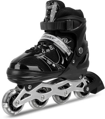Kovea PU Flashing Wheel Aluminum Body Shoe Skates - Size Age 10-16 Years UK In-line Skates - Size 6-9 Year UK