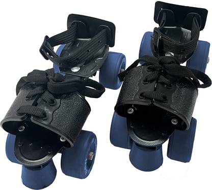 BIONFIT Skating shoes for Boys & Girls, Skates with Toe Safety Brake, Age 6-14 Years Quad Roller Skates - Size 33.5 - 42.5 Euro