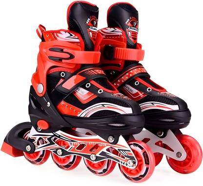 V U International High quality Skating in-line Shoe have different size and with PU LED wheel In-line Skates - Size 6-9 UK