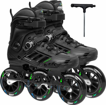 Jaspo Vitesse-110 Inline Shoe Skates 3 Wheels Inline 110mm Roller Skates In-line Skates - Size 4.5-5.5 UK