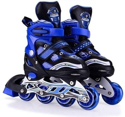 KEVRIZ Skating Shoes In-line Skates - Size 6/9 UK (Blue) Shoe Skates - Size 6/9 UK
