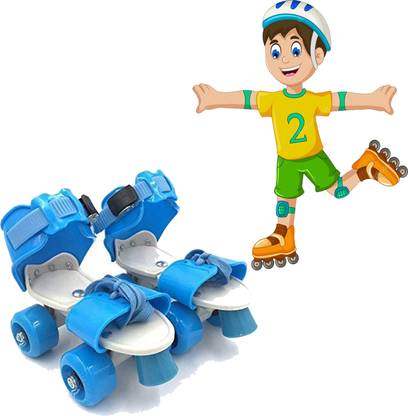 SWASTIK skatings For Kids children unisex age 5 to 10 year old Quad Roller Skates Quad Roller Skates - Size 5 to 12 UK