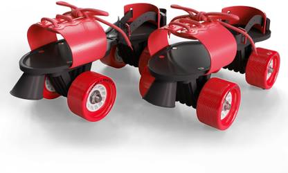 Jaspo Rapido Adjustable Roller Skates for Senior Age Group (6-14 Years Unisex) Quad Roller Skates - Size 1-8 UK