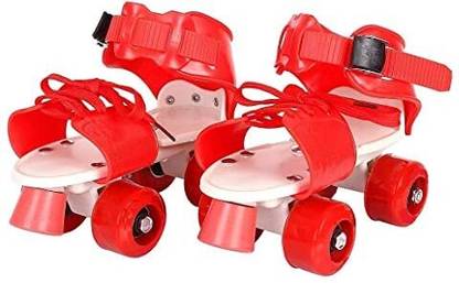 Wild Panda Adjustable Quad Roller Skates for Kids Age Group 5-15 Years Skating Shoes Quad Roller Skates - Size 18 CM -23 CM UK