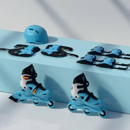 Lifelong Adjustable 3 wheel Inline skates shoes for Boys and Girls Liner Roller Skates In-line Skates - Size 9C-12C UK
