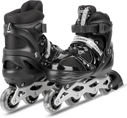 HHS SPORTS 3 in 1 Convertible, Adjustable Skates RollerSkates In-line Skates - Size 7-9 UK