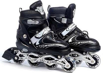 JR CLUB Inline Skates with PU Flashing Wheel | LED Flash Light | In-line Skates In-line Skates - Size Free UK