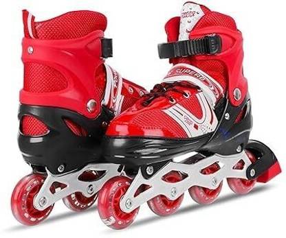 TOYOX Kids-Teen Adjustable Inline Skates for Outdoor Skates-m size In-line Skates In-line Skates - Size 6-9 UK