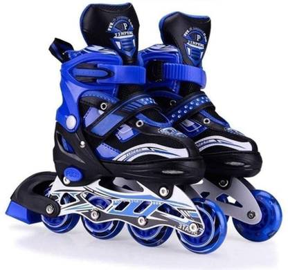 deevudi Adjustable Inline Roller Skates for Boys Kids & Girls Shoe Skates - Size 7 to 14 UK
