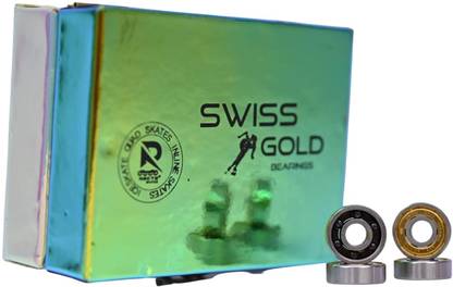 Recto Skate Swiss Gold Ceramic Black Ball Bearing 7mm and 8mm (8mm Inline Skate 608) Bearing