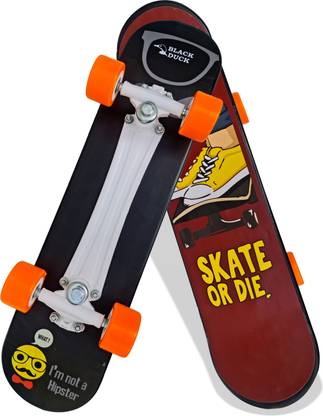 Jaspo Black Duck Fibre (26" X 6.5") Fully Assembled Skateboard (Suitable for All Age Group) - COOL BOY 26.5 inch x 6.5 inch Skateboard