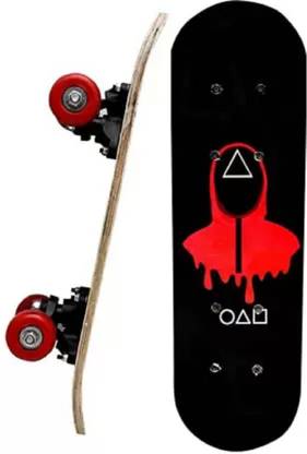 S.V.Enterprises Squid Game Handheld Skateboard 24" Light Flashing 4 Wheels Skate Boards 6 inch x 24 inch Skateboard