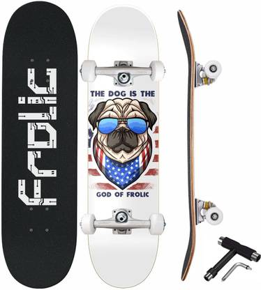 Jaspo Frolic 31 x 8 Inches Canadian Maple 7-Layer Skateboard Complete Fully Assembled 31 inch x 8 inch Skateboard