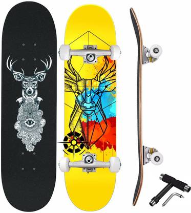 Jaspo Target Deer Canadian Maple 7-Layer Skateboard Complete Fully Assembled 31 inch x 8 inch Skateboard