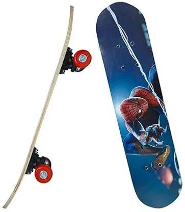 CountryLink Skateboard Complete, Double Kick Skate Board 7 Layer Plywood Standard 24 inch x 6 inch Skateboard