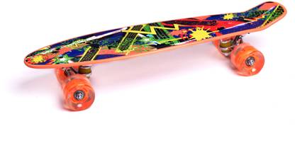IRIS Complete Cruiser with Colourful Light Wheels 6 inch x 22.8 inch Skateboard