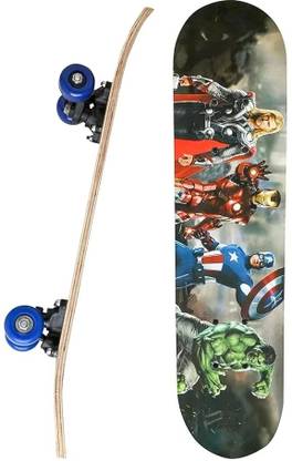 Baba Fab Avengers Printed Wave Board Skateboard – Perfect for Kids & Beginners | 6 inch x 24 inch Skateboard