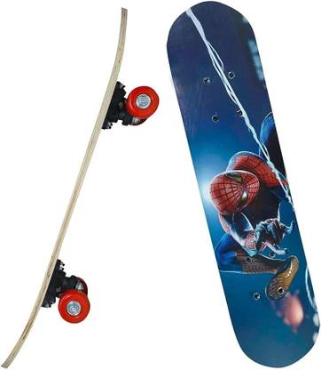Baba Fab Spiderman Printed Wave Board Skateboard – Perfect for Kids & Beginners 6 inch x 24 inch Skateboard