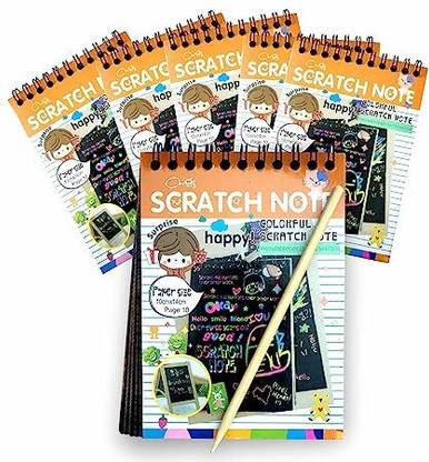 Crowd Clicks ® Scratch Book Magic Doodle Scratch Art Activity | Sketch Pad